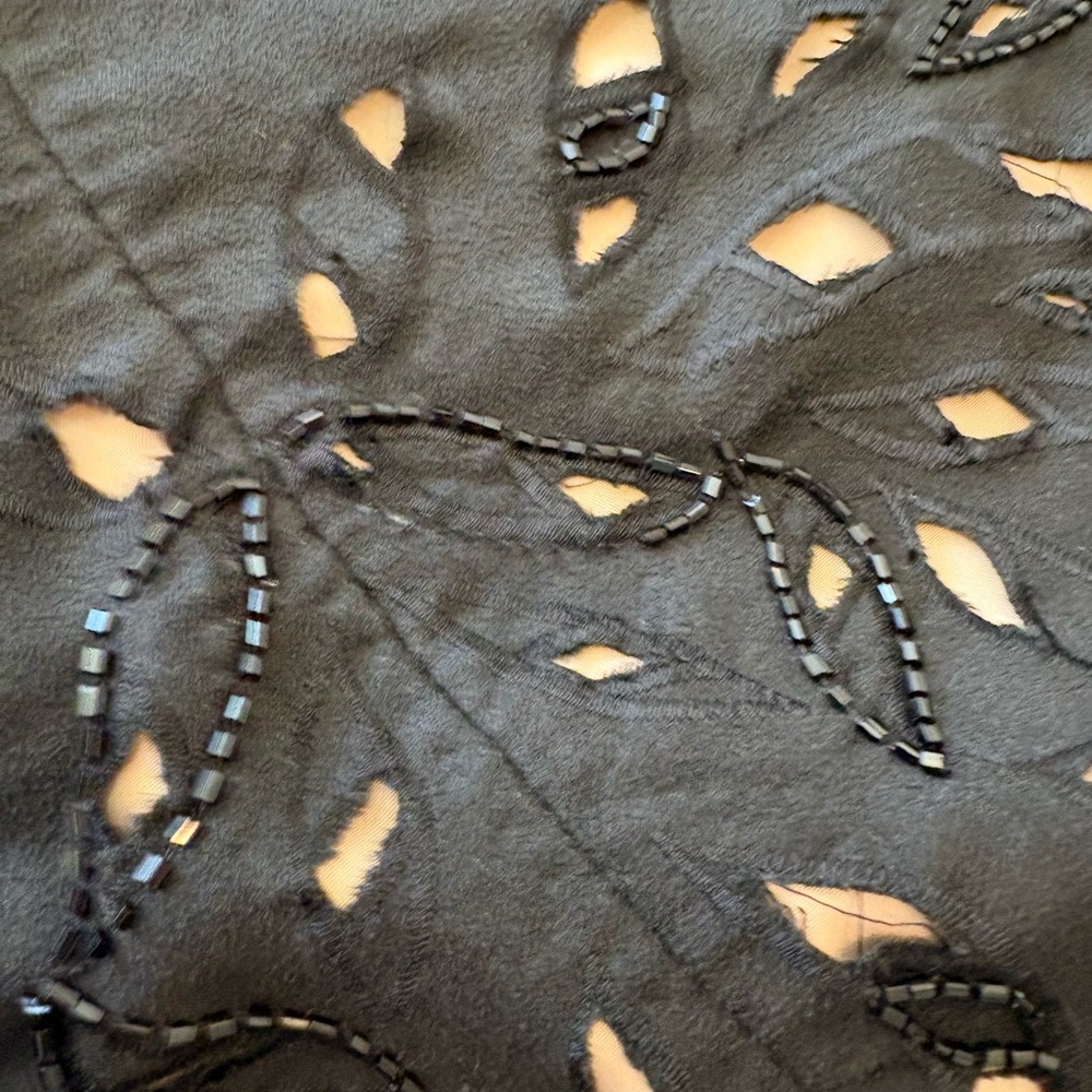 KAS New York Mari Beaded Cutout Black Dress XS - Picture 9 of 10